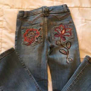 Girls embroidered jeans size 7